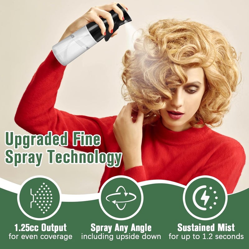 Fun Gift Spray Bottle For Hair,Continuous Water Mister for Hairstyling, Salons, Cleaning, Plants,Essential Oil Scents,Ultra Fine Mist Sprayer,6.8 OZ /200 ML-Black - Image 5